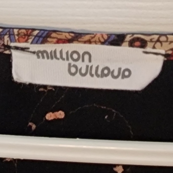 Million Bullpup Fall Floral Whimsical Paisley Mini Colourful Dress, size Medium - Picture 4 of 4